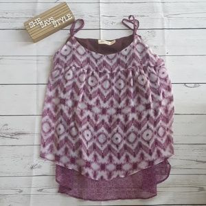 Womens chiffon layered boho tank